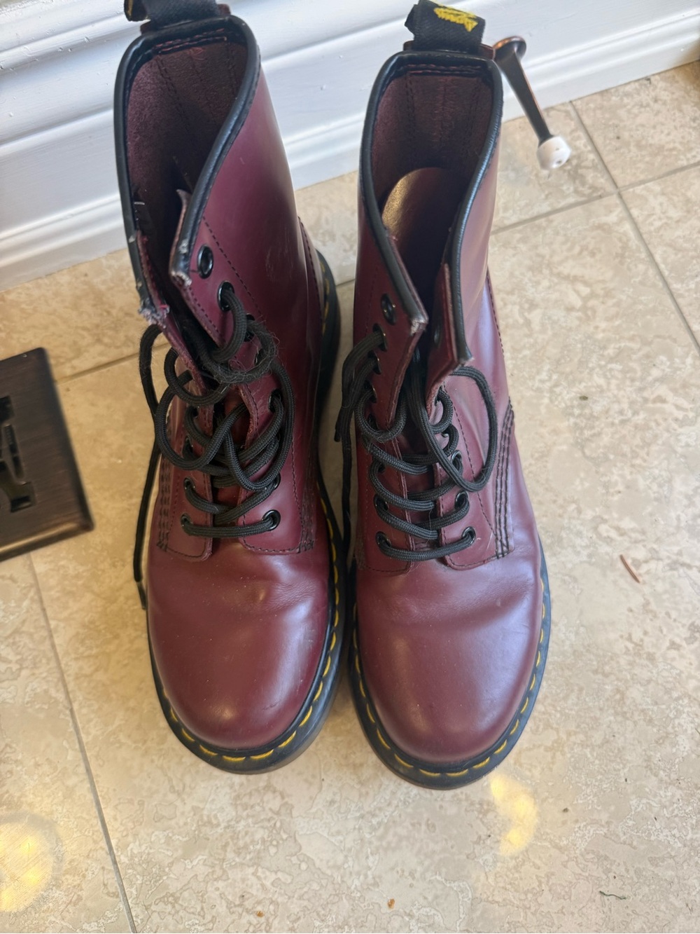 Burgundy dr martens
